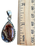 Crazy Lace Agate Solid 925 Sterling Silver Pendant