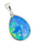 Lab Opal Solid 925 Sterling Silver Pendant