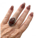 Crazy Lace Agate Solid 925 Sterling Silver Ring 7.5