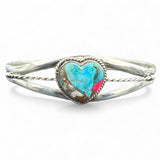 Kingman Cotton Candy Turquoise Solid 925 Sterling Silver Cuff Bracelet