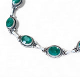 Emerald Solid 925 Sterling Silver Bracelet
