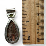 Leopardskin Jasper & Peridot Solid 925 Sterling Silver Pendant