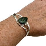 Seraphanite Solid 925 Sterling Silver Cuff Bracelet