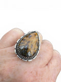 Indonesian Red Marcasite Solid 925 Sterling Silver Ring 8