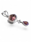 Trapiche Amethyst & African Amethyst Solid 925 Sterling Silver Pendant