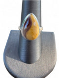 Mookaite Jasper Solid 925 Sterling Silver Ring 9
