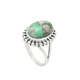 Variscite Solid 925 Sterling Silver Ring 8
