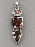 Wild Horse Jasper Silver Overlay Pendant