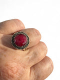 Ruby Solid 925 Sterling Silver Ring 8