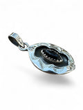 Black Onyx Shadow Box Solid 925 Sterling Silver Pendant