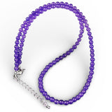 Amethyst 4 mm Beaded Necklace