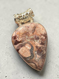 Bird’s Eye Jasper Silver Overlay Pendant