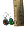 Kingman Peacock Dahlia Solid 925 Sterling Silver Earrings