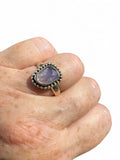 Lavender Quartz Solid 925 Sterling Silver Ring 9