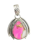 Kingman Cotton Candy Turquoise Solid 925 Sterling Silver Pendant