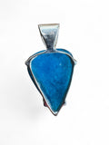 Blue Apatite & Amethyst Solid 925 Sterling Silver Pendant