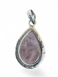 Rose Quartz Solid 925 Sterling Silver Pendant