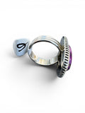 Kingman Purple Mojave Turquoise Solid 925 Sterling Silver Ring 6