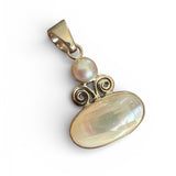 Mabe Pearl Solid 925 Sterling Silver Pendant