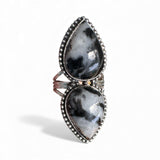 White Buffalo Solid 925 Sterling Silver Ring 7