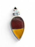 Mookaite Jasper & Onyx Solid 925 Sterling Silver Pendant