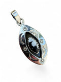 White Buffalo Shadow Box Solid 925 Sterling Silver Pendant