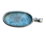 Caribbean Larimar Solid 925 Sterling Silver Pendant