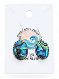 Abalone Solid 925 Sterling Silver Earrings