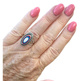 Fordite solid 925 Sterling Silver R 6.5