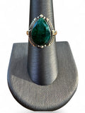 Emerald Solid 925 Sterling Silver Ring 8