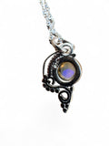 Ethiopian Opal Solid 925 Sterling Silver Pendant with chain