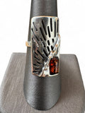 Baltic Amber Solid 925 Sterling Silver Ring 8