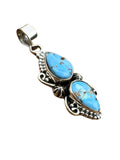 Golden Hills Turquoise Solid 925 Sterling Silver Pendant
