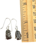 Rough Tektite Solid 925 Sterling Silver Earrings