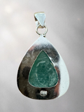 Aquamarine Silver Overlay Pendant