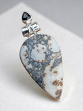 Maligano Jasper & Onyx Solid 925 Sterling Silver Pendant