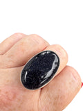 Blue Sandstone Solid 925 Sterling Silver Ring 9