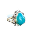 Kingman Turquoise Solid 925 Sterling Silver Ring 6