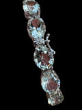 Prasiolite Green Amethyst Solid 925 Sterling Silver Bracelet 7 inch
