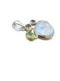 Pearl Multi-Stone Solid 925 Sterling Silver Pendant