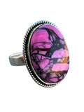 Kingman Cherry Blossom Dahlia Solid 925 Sterling Silver Ring 8