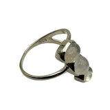 Rainbow Moonstone Solid 925 Sterling Silver Ring 9-10