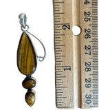 Tiger Eye Solid 925 Sterling Silver Pendant