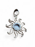 SUN Mother of Pearl Solid 925 Sterling Silver Pendant
