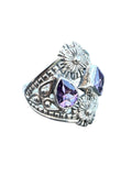 Amethyst Solid 925 Sterling Silver Ring 7.5