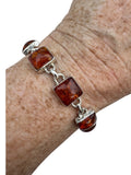Baltic Amber Solid 925 Sterling Silver Bracelet