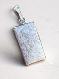 White Scolecite Solid 925 Sterling Silver Pendant