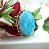 White Water Turquoise Solid 925 Sterling Silver Ring