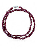 Red Jade 4 mm Beaded Necklace 18 inch
