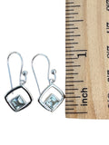 Blue Topaz Solid 925 Sterling Silver Earrings